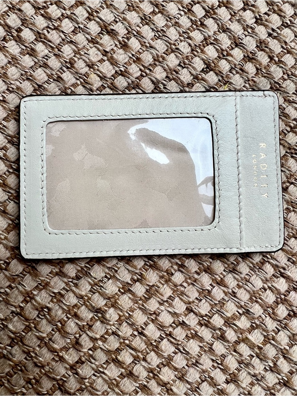 🐶Radley London Leather Scottie Dog Card Holder Cream Brown - Picture 2 of 5
